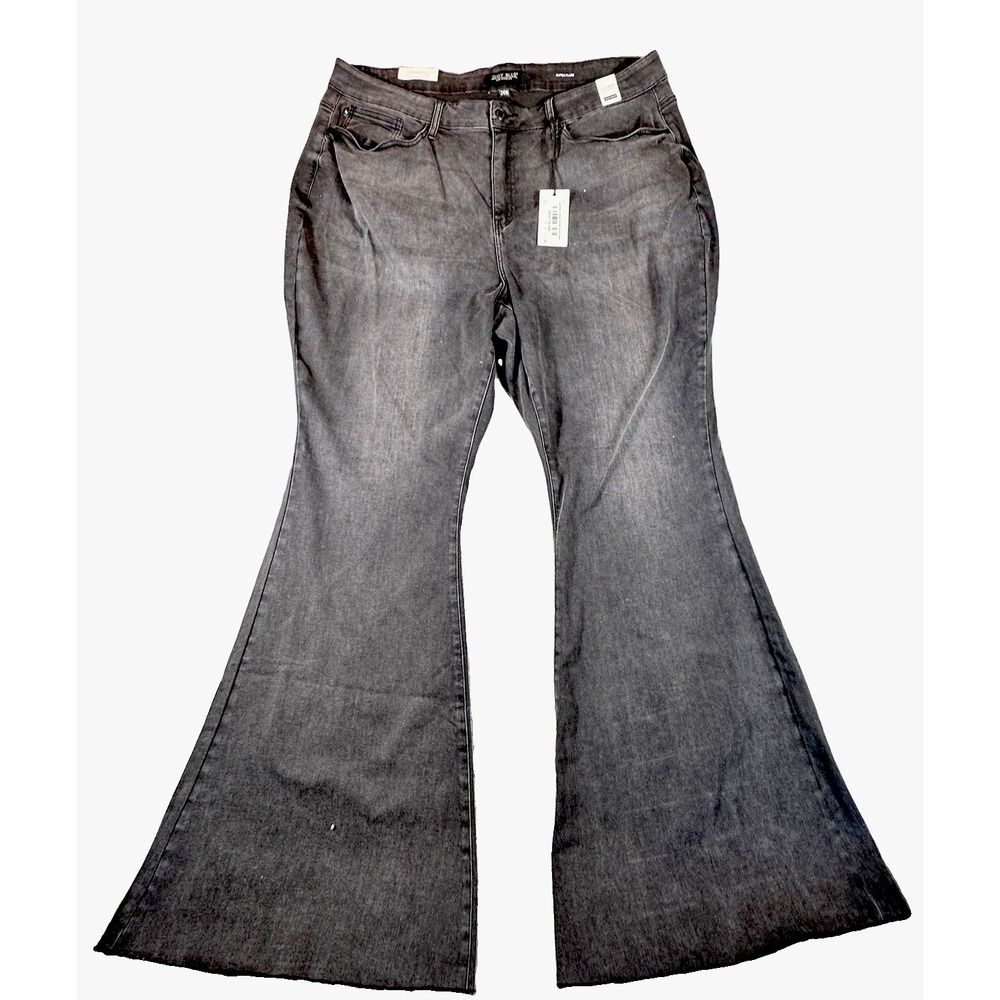 Judy Blue Super Flare Jeans Women's 24W Black Curvy Plus High Rise Hippie New